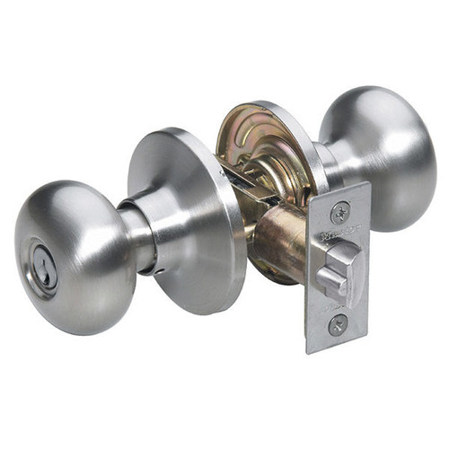 Master Lock Master Lock BC0115KA4S Biscuit Entry Door Knob SC1 - Grade 3 - Entry - Satin Nickel Door Hardware
