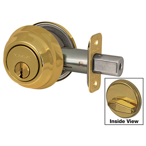 Master Lock Master Lock DSH0603KA4S Single Cylinder Deadbolt SC1 - Grade 1 - Polished Brass Master Lock