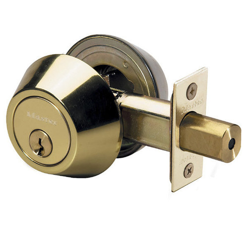 Master Lock Master Lock DS0703KA4S Double Cylinder Deadbolt SC1 - Grade 3 - Polished Brass Shop Hardware
