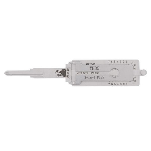 Original Lishi YH35 / YM64 (Reverse of YH35R) For Yamaha Ignition with Magnetic Gate 2-in-1 Pick - Anti Glare