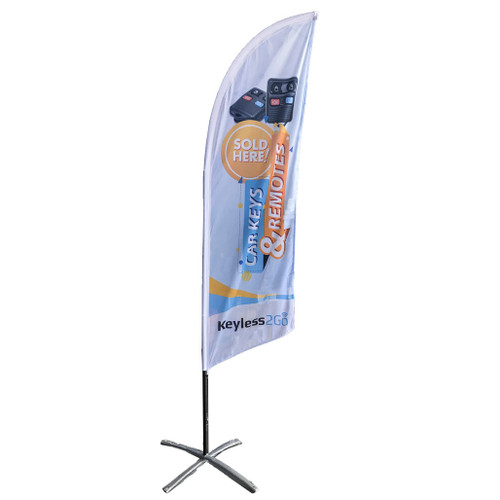 Keyless2Go Promotional Feather Flag 8-Feet with Base - DS -