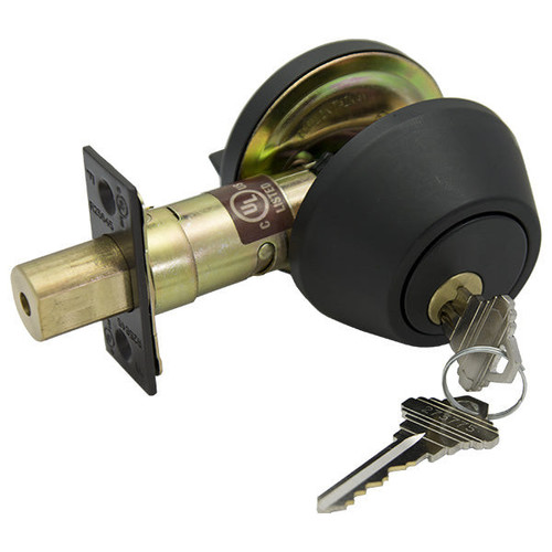 PLS PLS DB260 Grade 2 Single Cylinder Deadbolt K2 - SC4 - Oil Rubbed Bronze 10B Our Hardware Brands