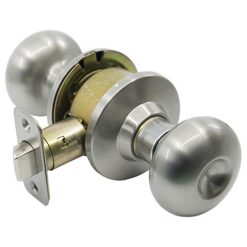 PLS PLS K310P Grade 3 Plymouth Style Door Knob ADJ - PASSAGE - Satin Nickel US15 Shop Hardware
