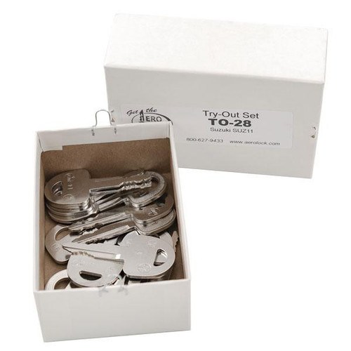 Aero Lock SUZ11 Tryout Keys Set Suzuki ATV and Motorcycles 1977-1982 - 16 Keys