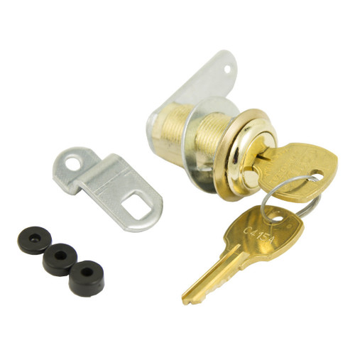 Compx C8053 Disc Tumbler Cam Lock 1-3/16" C415A Keyed Alike, 3 Bright Brass