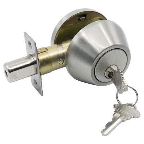 TELL TELL DB360 Grade 3 Single Cylinder Deadbolt KA4 - SC1 - Satin Nickel US15 Our Brands