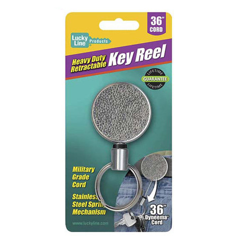 Lucky Line Mid-Size Heavy-Duty Reel in Stainless Steel 36-Inch - 1 Pcs - Carded