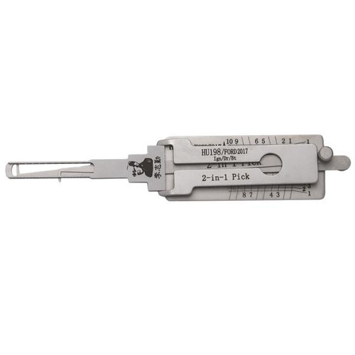 Original Lishi HU198 Ford 2-in-1 Pick - Ignition / Door / Trunk - Anti Glare