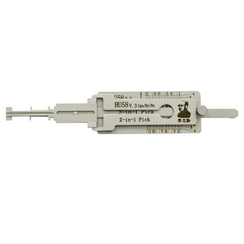Original Lishi HU58 4-Track BMW S7BW TWIN Lifter 2-in-1 Pick - Ignition / Door / Trunk - Anti Glare