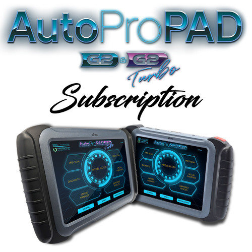 XTOOL AutoProPAD G2/G2 Turbo Updates, Support & Extended Warranty Subscription - 1 Year Software & Tokens