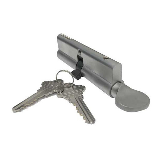Kenaurd Profile Cylinder – Single Sided – Thumb Turn – 26D – Satin Chrome - (SC1 / KW1) (3-1/2" 90mm)
