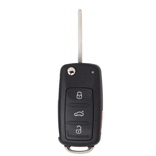 Volkswagen 4-Button Flip Key Shell NBG92596263, Standard Aftermarket