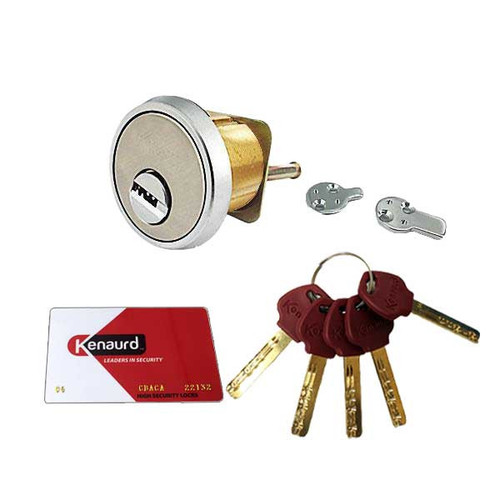 Kenaurd Key Controlled - Rim / Mortise Combo Cylinder - 1-1/8" - US26D - Satin Chrome