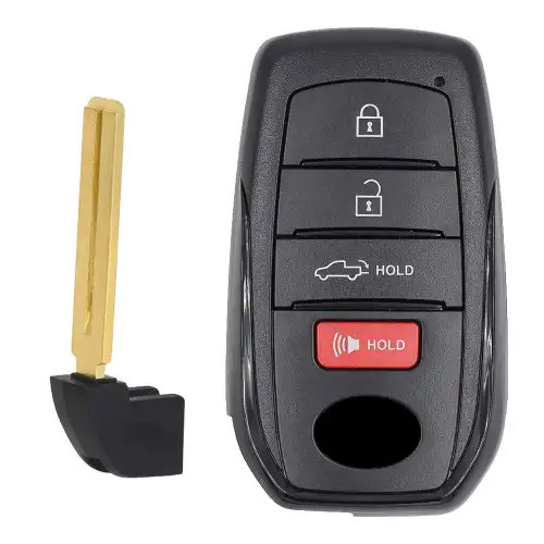 Toyota 4 Button Smart Key Replacement Shell HYQ14FBX, 8990H-0C010, Aftermarket