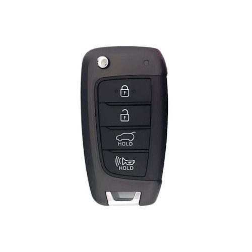 Hyundai 4 Button Flip Key Replacement Case with White Symbols TQ8-RKE-4F40, 95430-S2100, 95430-S1000