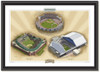 Texas Rangers Ballparks Of Baseball Framed Illustration