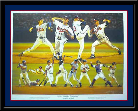 Atlanta Braves 1995 World Champions Framed Picture