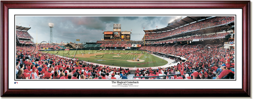 Los Angeles Angels The Magical Comeback Framed Poster No Matting and Cherry Frame Los Angeles Angels The Magical Comeback Framed Poster No Matting and Cherry Frame