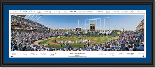 Kansas City Royals True Blue Traditions With Signatures Framed Poster SINGLE MATTING and BLACK FRAME Kansas City Royals True Blue Traditions With Signatures Framed Poster SINGLE MATTING and BLACK FRAME