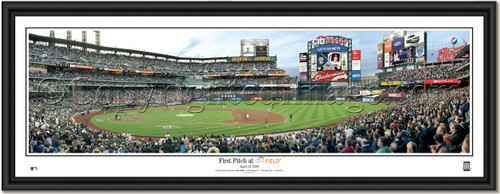New York Mets Citi Field First Pitch Framed Poster No Matting New York Mets Citi Field First Pitch Framed Poster No Matting