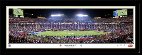 Saints Super Bowl XLIV Champions Panoramic Poster