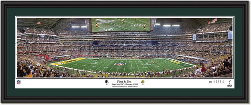 Green Bay Packers Super Bowl XLV 1st and 10 Framed Picture
