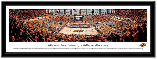 Oklahoma State Gallagher-Iba Arena Framed Basketball Poster no mat