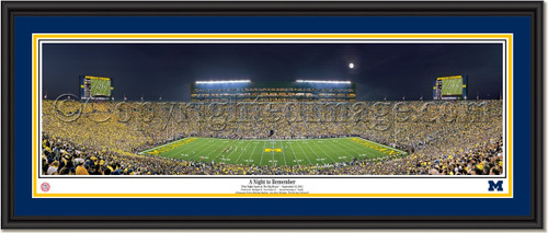 Michigan Stadium A Night to Remember First Night Game Print