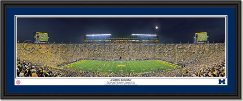 Michigan Stadium A Night to Remember First Night Game Print