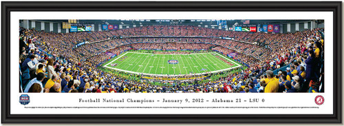 Alabama 2011 BCS National Championship Framed Panoramic Print