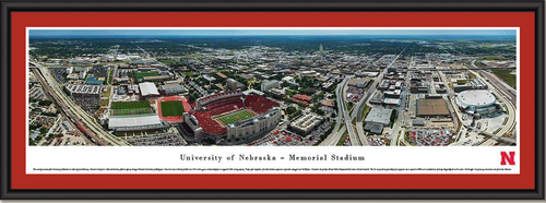 Nebraska Memorial Stadium Aerial Panoramic Poster Nebraska Memorial Stadium Aerial Panoramic Poster