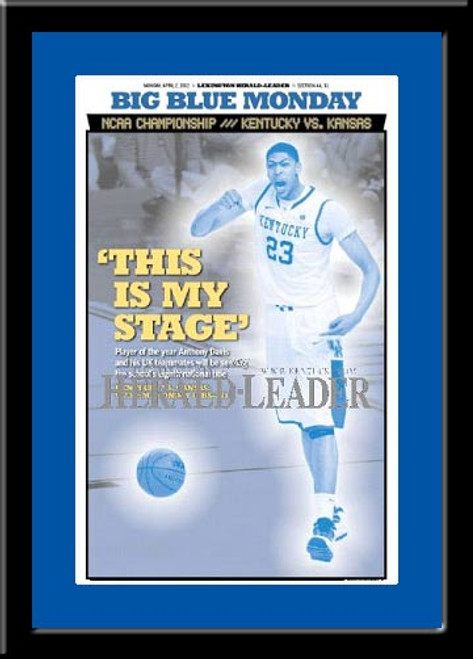 Kentucky 2012 Player of the Year Anthony Davis Headlines Framed