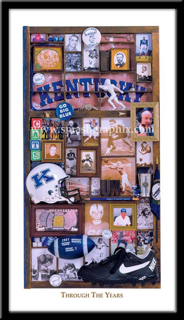 Kentucky Wildcats Football Through the Years Framed Picture