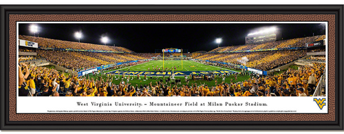WVU Mountaineer Big 12 Opener Framed Panoramic Poster