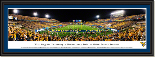 WVU Mountaineer Big 12 Opener Framed Panoramic Poster