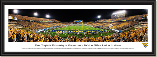 WVU Mountaineer Big 12 Opener Framed Panoramic Poster