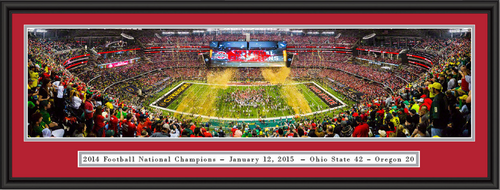2015 CFP Championship Celebration Framed Panoramic Print