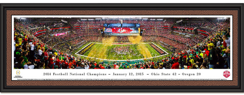 2015 CFP Championship Celebration Framed Panoramic Print 2015 CFP Championship Celebration Framed Panoramic Print