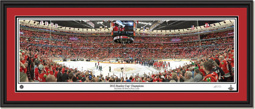 Chicago Blackhawks 2015 Stanley Cup Champions Picture double matted