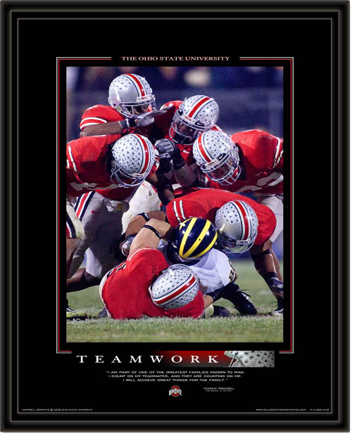 Ohio State Framed Teamwork Motivational Poster