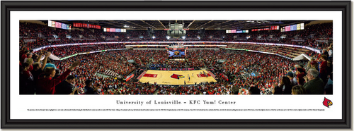 Louisville Cardinals KFC Yum! Center Throwback Game Framed Print