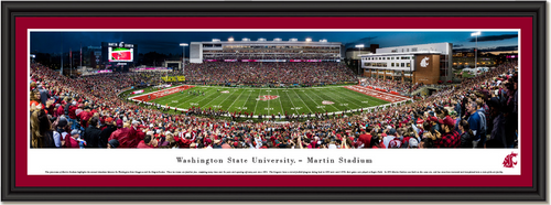 Washington State Cougars Football Martin Stadium Framed Panoramic Picture Washington State Cougars Football Martin Stadium Framed Panoramic Picture