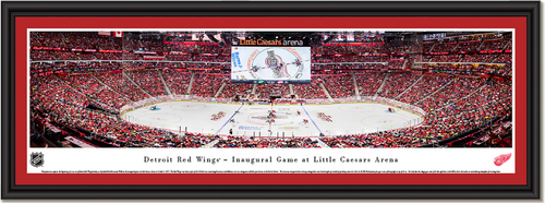 Detroit Red Wings Little Caesars Arena Framed Panoramic Picture
