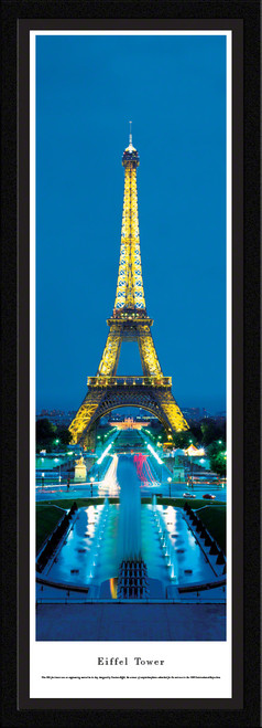 Eiffel Tower at Twilight Framed Panoramic Picture