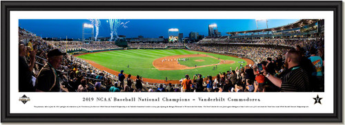 2019 College World Series Vanderbilt CELEBRATION Framed Print