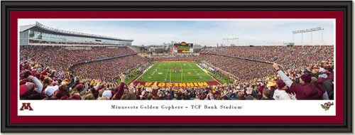 Minnesota Golden Gophers - End Zone - TCF Bank Stadium Framed Picture Minnesota Golden Gophers - End Zone - TCF Bank Stadium Framed Picture