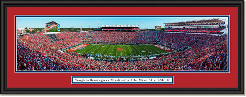 Ole Miss Rebels Football - Vaught-Hemingway Stadium Framed Print Ole Miss Rebels Football - Vaught-Hemingway Stadium Framed Print