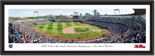 2022 College World Series Baseball - Ole Miss Rebels - Framed Print