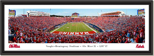 Ole Miss Rebels End Zone - Vaught-Hemingway Stadium - Framed Print