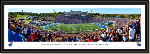 Kansas Jayhawks Touchdown - David Booth Kansas Memorial Stadium - Framed Print